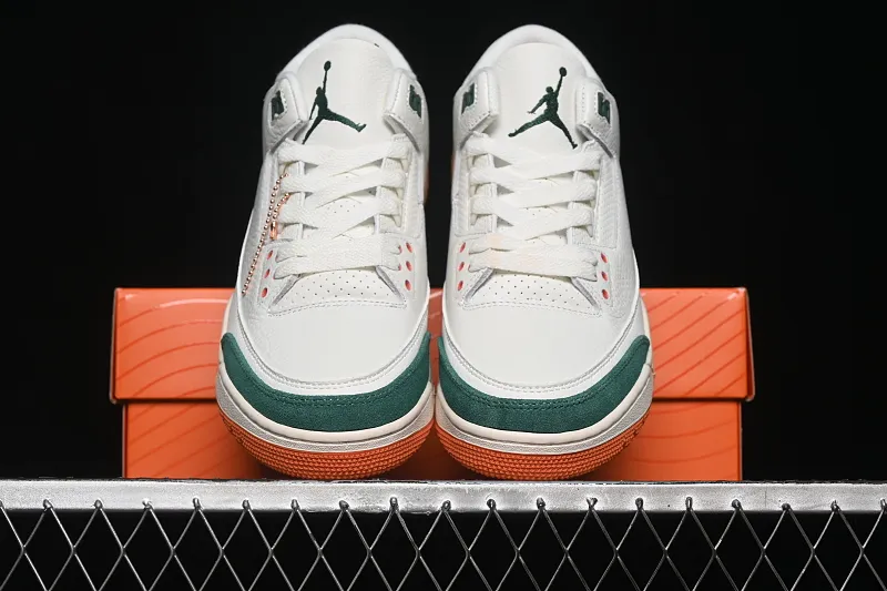 All categories Air Jordan Jordan series basketball shoes Air Jordan 3 Solefly x Air Jordan 3 Retro "Miami" AJ3 Joe 3 Miami joint white green orange IF4491-100